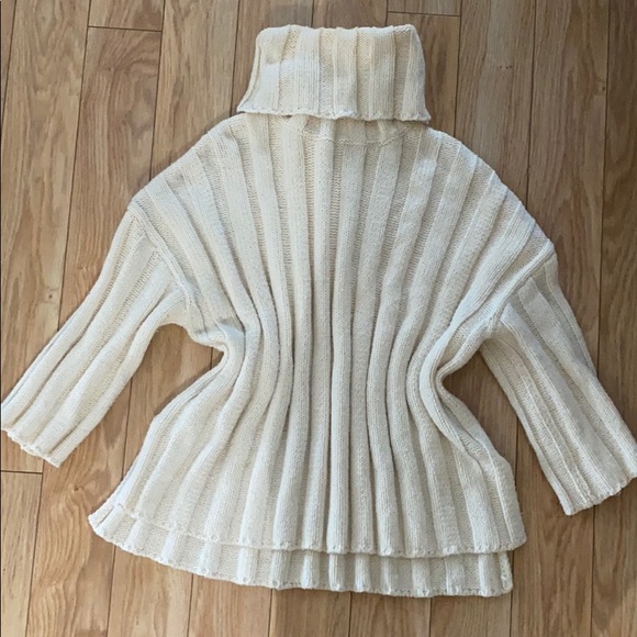 Cream knit turtleneck